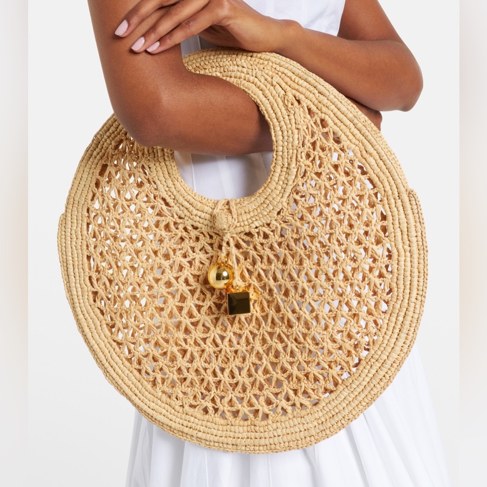 JACQUEMUS Spiaggia Small raffia basket bag